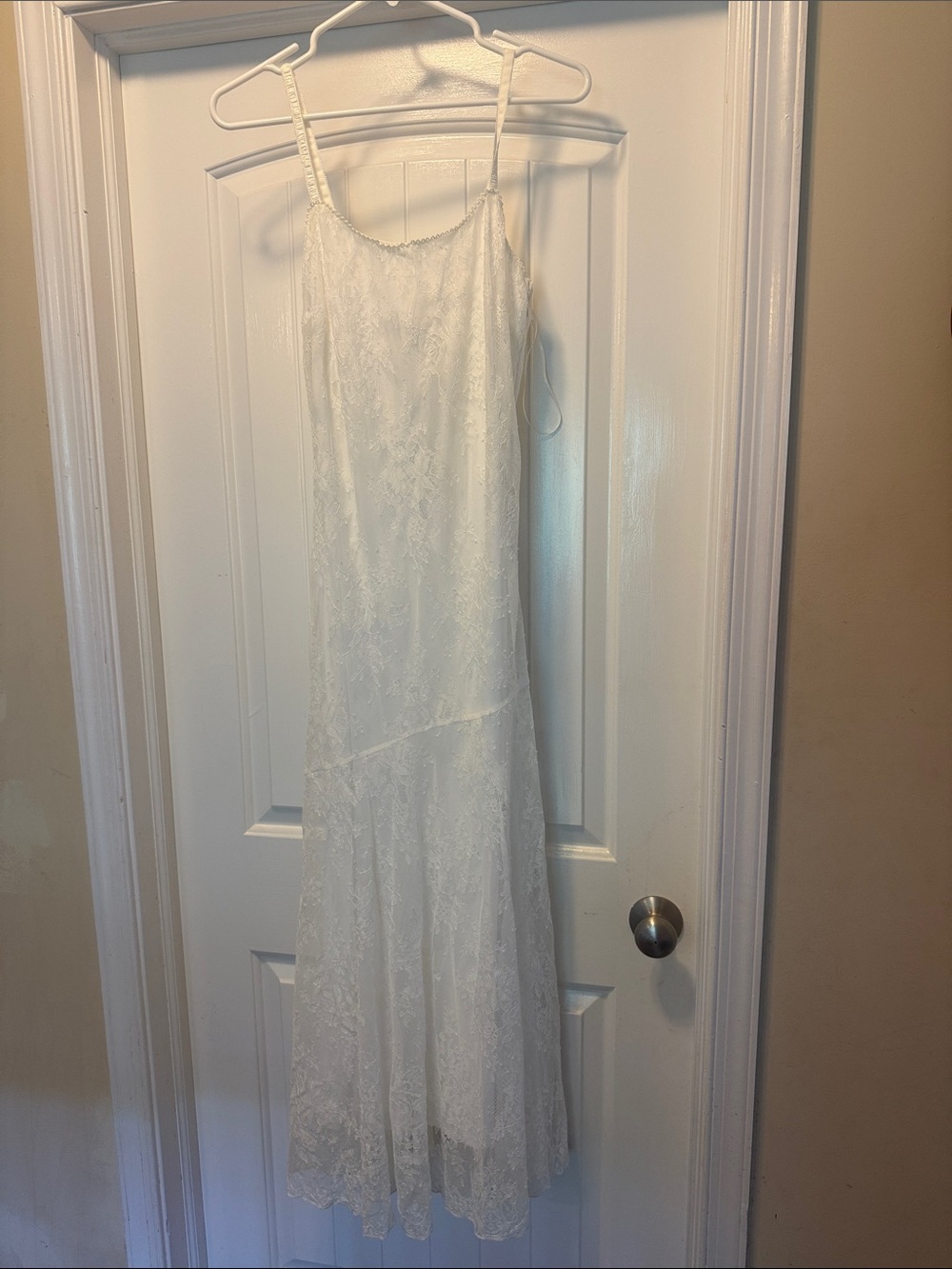 Steve Madden White Lace Maxi Slip Dress